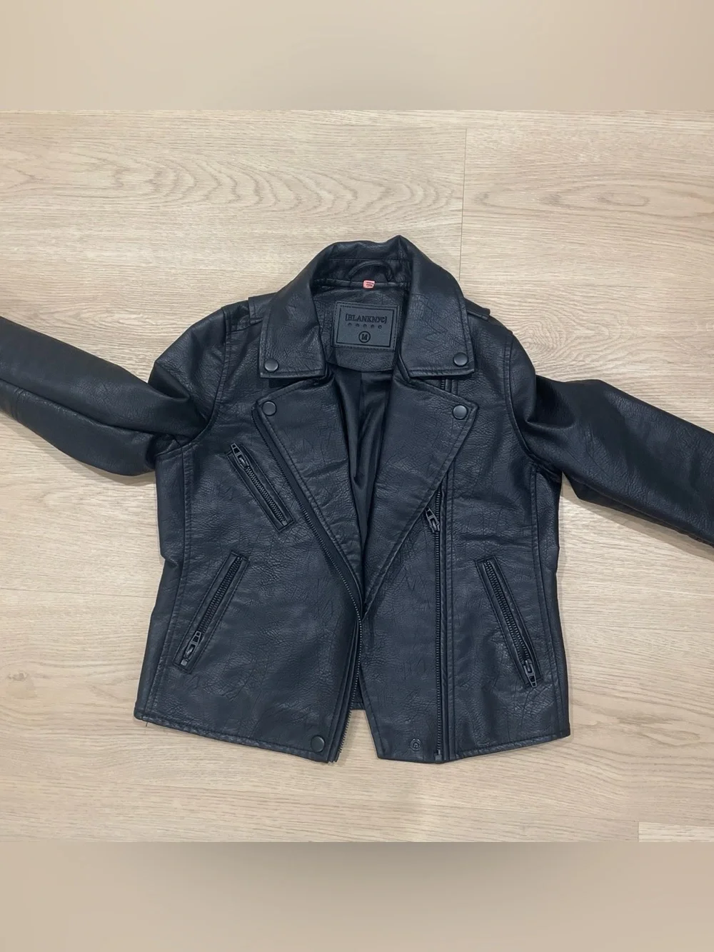 Blank NYC Black Faux Leather Moto Jacket